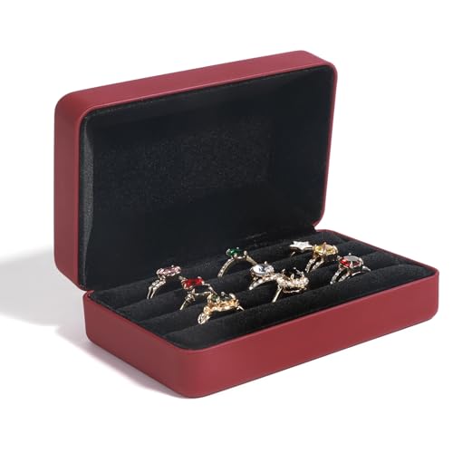Travel Jewelry Organizer Box - Portable Ring Storage Case for Women