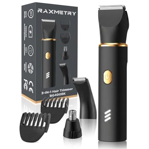 Manscape Body Hair Trimmer for Men-3 in 1 Electric Razor Groin Groomer,IPX7 Waterproof,Versatile Hair Trimmer for Ball/Pubic/Chest/Beard/Nose,USB-C Rechargeable,Gifts for Him Dad