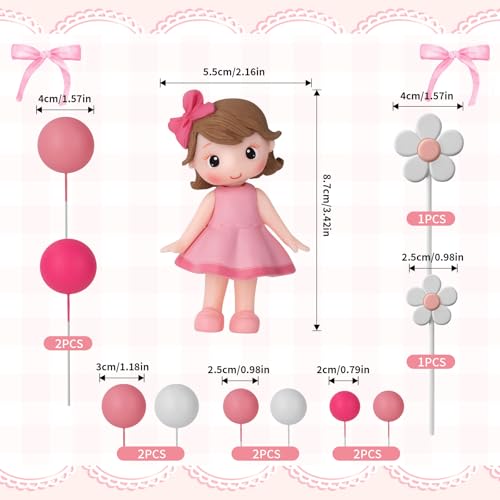 Princess Cake Topper Set - 11pcs Cake Decorations for Birthday Parties