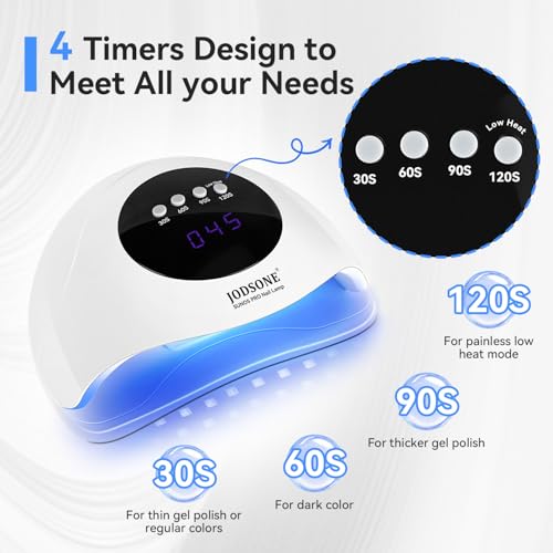 JODSONE UV LED Nail Lamp with Auto Sensor & 4 Timer Settings