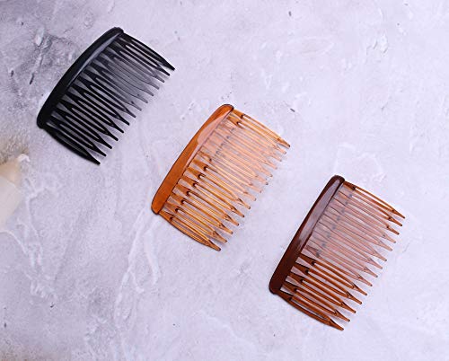 Ruwado 6 Pcs Vintage French Side Combs for Women's Hair