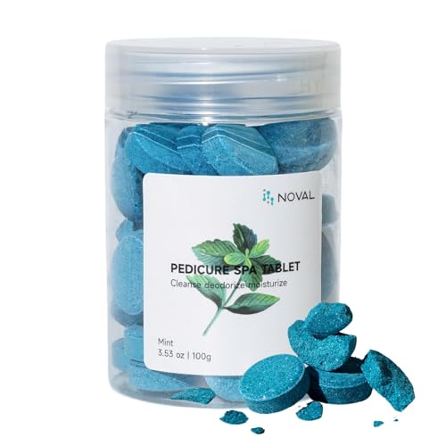 NOVAL Blue Mint Pedicure Spa Tablets - 50 Count Foot Soak