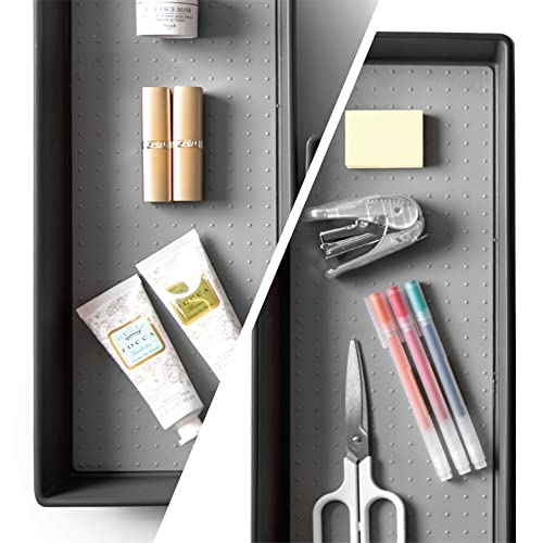 BINO 3-Piece Drawer Organizer Set - Large Grey Storage Bins