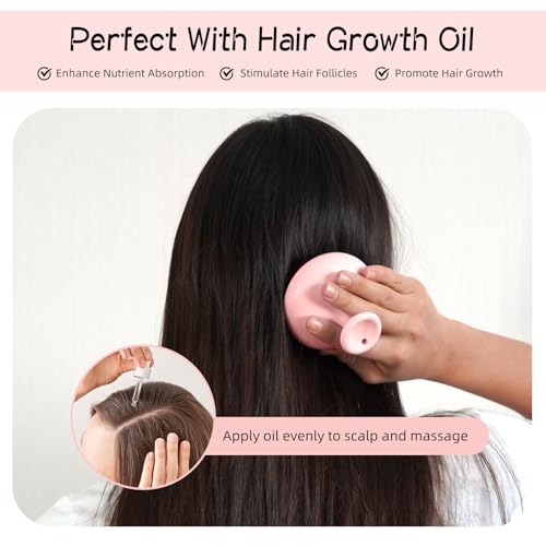 SHINLEA Silicone Scalp Massager & Shampoo Brush for Deep Cleansing