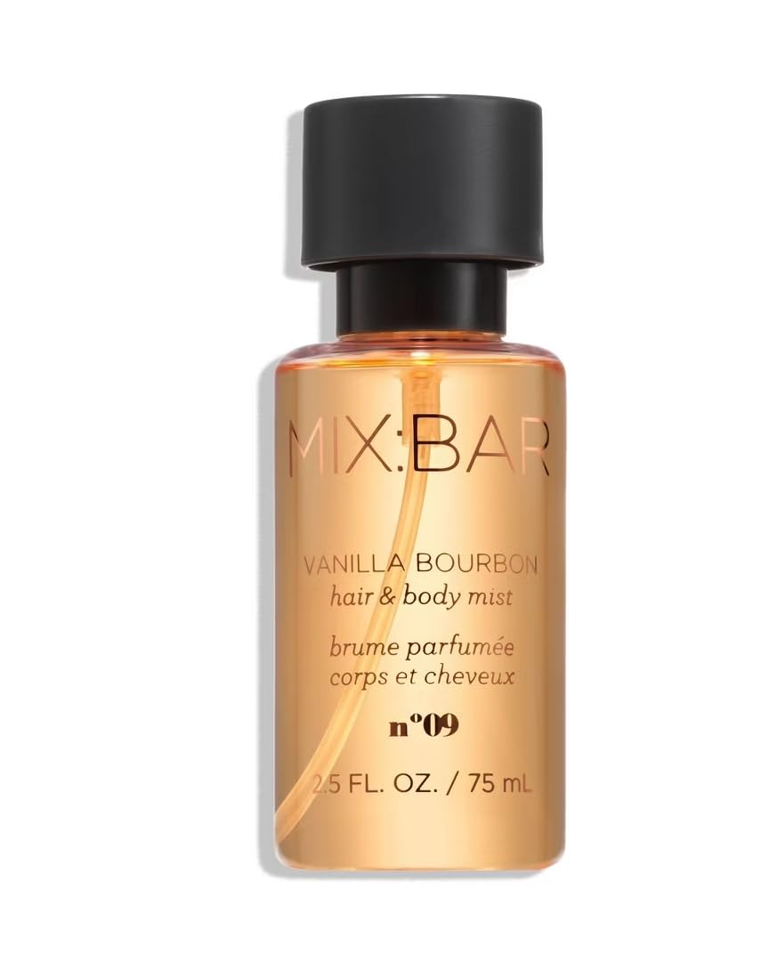 MIX~BAR Women's Hair & Body Mist Perfume, Vanilla Bourbon, 2.5 fl oz - Pack 1 (2.5 fl oz)
