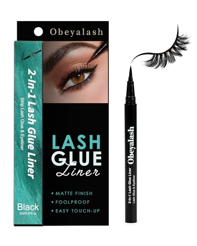 Obeyalash 2-in-1 Black Lash Glue Pen & Eyeliner - 48H Waterproof