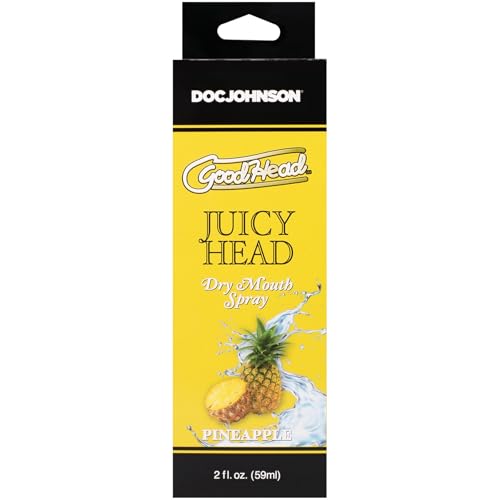 Doc Johnson Juicy Head Pineapple Dry Mouth Spray 2 fl oz - Oral Moisturizer & Breath Freshener for Intimate Use (Pack of 1)