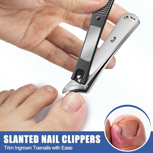 FUMAX 5-in-1 Professional Toenail Clipper Set for Thick Ingrown Nails