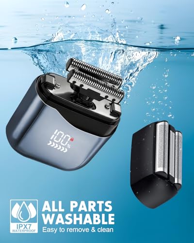 LOBINH Electric Razor for Men - Waterproof Cordless Foil Shaver