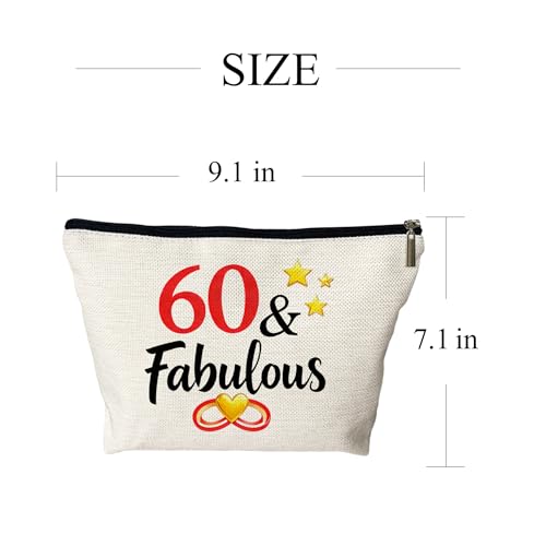 60th Birthday Gift Cosmetic Bag - Funny 1966 Makeup Pouch for Women