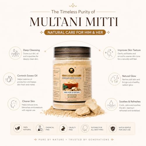 Multani Mitti Powder - Finely Milled Fuller’s Earth for Face Masks