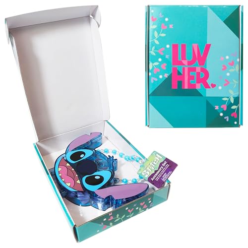Disney Stitch Hair Accessory Case with Clips & Elastics for Girls