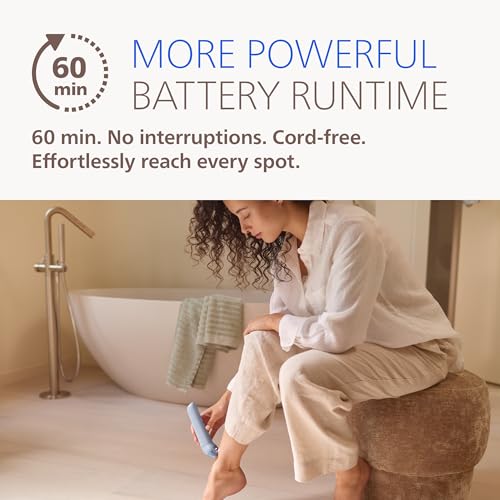 Philips Epilator Series 8000 - Cordless Wet and Dry Electric Epilator, Hair Removal for Legs and Body, with ProGuide, 3 Accessories, 60 min. Runtime, Model BRE708/00