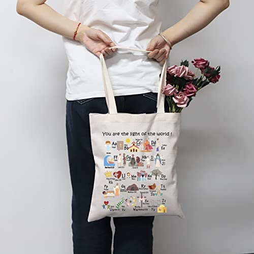 Bible Alphabet Tote Bag - Perfect Gift for Christian Teachers & Pastors' Wives