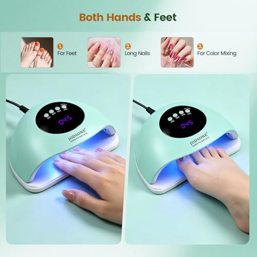 JODSONE M50006 UV LED Nail Dryer with 4 Timers Auto Sensor - Fast Curing Green