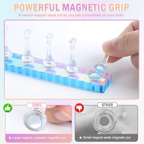 Heart Shaped Acrylic Nail Stand for Press On Nails - 2pcs Kit