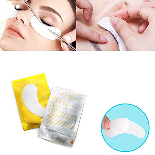 Gold Under Eye Gel Pads - 100 Pairs for Eyelash Extensions