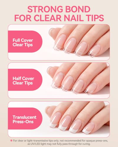 Makartt 10-in-1 UV Nail Glue Gel - Strong, Low Heat, 15ML