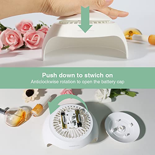 TOUCHBeauty Portable Nail Dryer - LED Fan & Light for Kids & Beginners