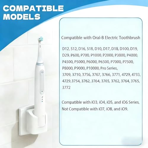 Wall Charger for Oral-B iO4/iO5/iO6 — Cable-Free Bathroom Charging Base, IPX7