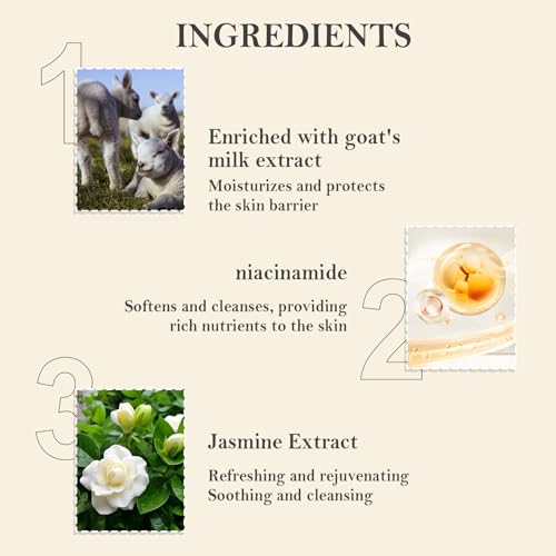 DWDiWen Goat Milk Moisturizing Body Wash - Hydrating Shower Gel, 550ml