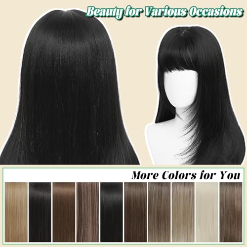 Black Hair Toppers for Women 20 Inch Thinning Hair Extensions Natural Look