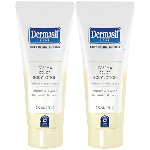 Dermasil Eczema Relief Body Lotion 16.05 Fl Oz Pack of 2 - Fragrance-Free, Fast-Absorbing, Non-Greasy Moisturizer