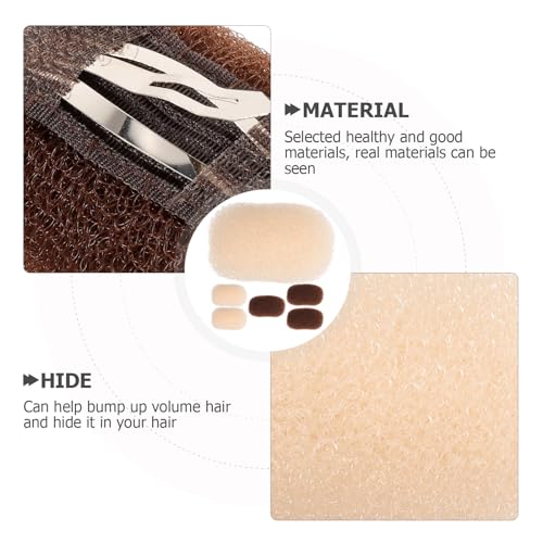6-Piece Hair Volume Inserts for Updos and Ponytails - Hair Padding Set