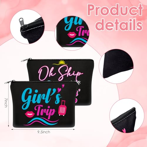 Neon Girls Trip Makeup Bags - 9 Pcs Friendship Gift Set