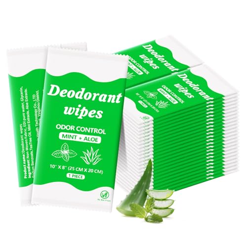 Aloe Vera & Mint Deodorizing Body Shower Wipes - 100 Pack