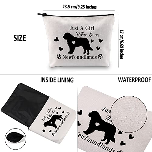 Newfoundland Lover Makeup Bag - Dog Owner Travel Cosmetic Pouch