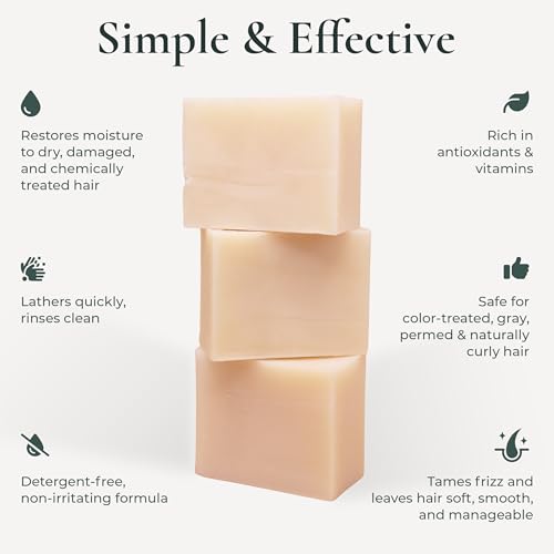 J.R.LIGGETT'S Moisturizing Shampoo Bar - Natural Hair Cleanser, 3.5 oz