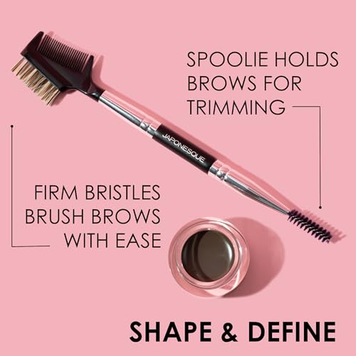 JAPONESQUE 2-in-1 Brow & Lash Shaper with Spoolie Brushes