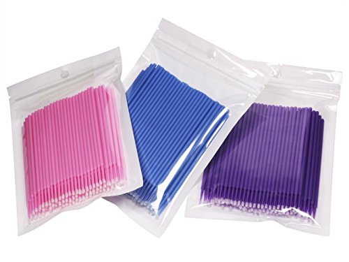 Mini Skater 100 Pcs Eyelash Applicator Brushes Purple Small - Eyelash Extension & Makeup Tool