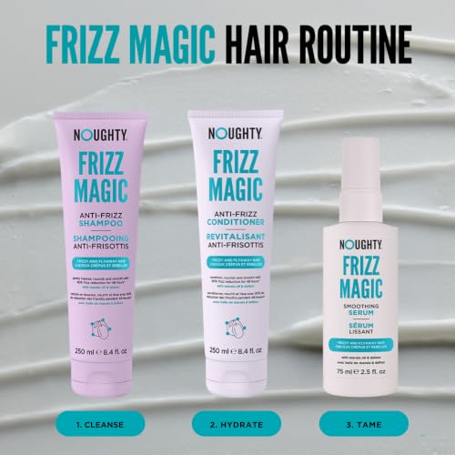Noughty Frizz Magic Anti-Frizz Shampoo 8.45 fl. oz | 97% Natural Moisturizing Formula