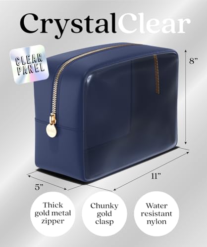 Large Sapphire Makeup Bag for Women - Waterproof Travel Organizer