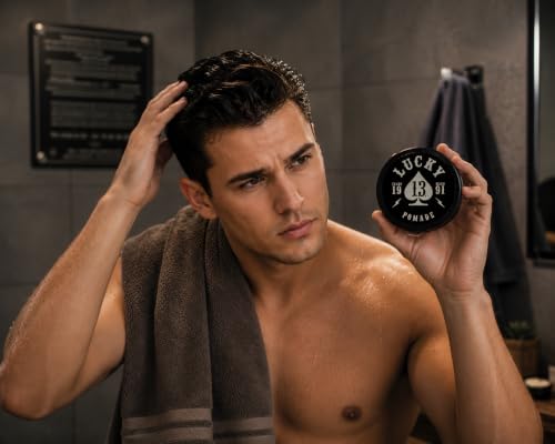 Lucky 13 Original Hair Pomade, High Hold & Shine, Fresh Scent, 4oz