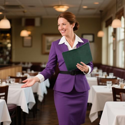 EcoVision Leather Server Book with Zipper Pocket for Waitstaff
