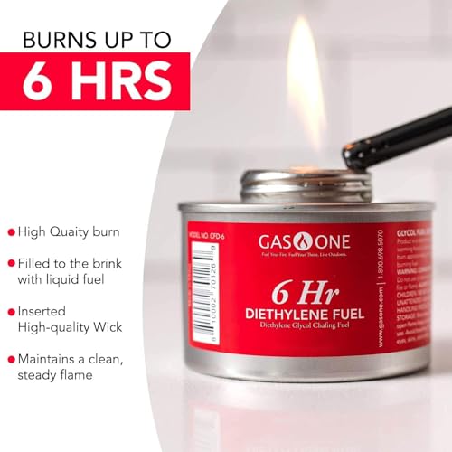 Gas One Chafing Fuel Cans - 6 Hour Food Warmer Pack of 3