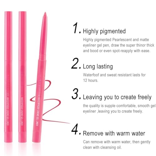 Retractable Purple Eyeliner Pencil - Creamy, Smudge-Proof & Long-Lasting