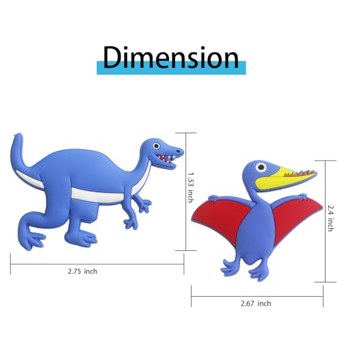 12PCS Dinosaur Fridge Magnets - Durable Decorative Kitchen Toys