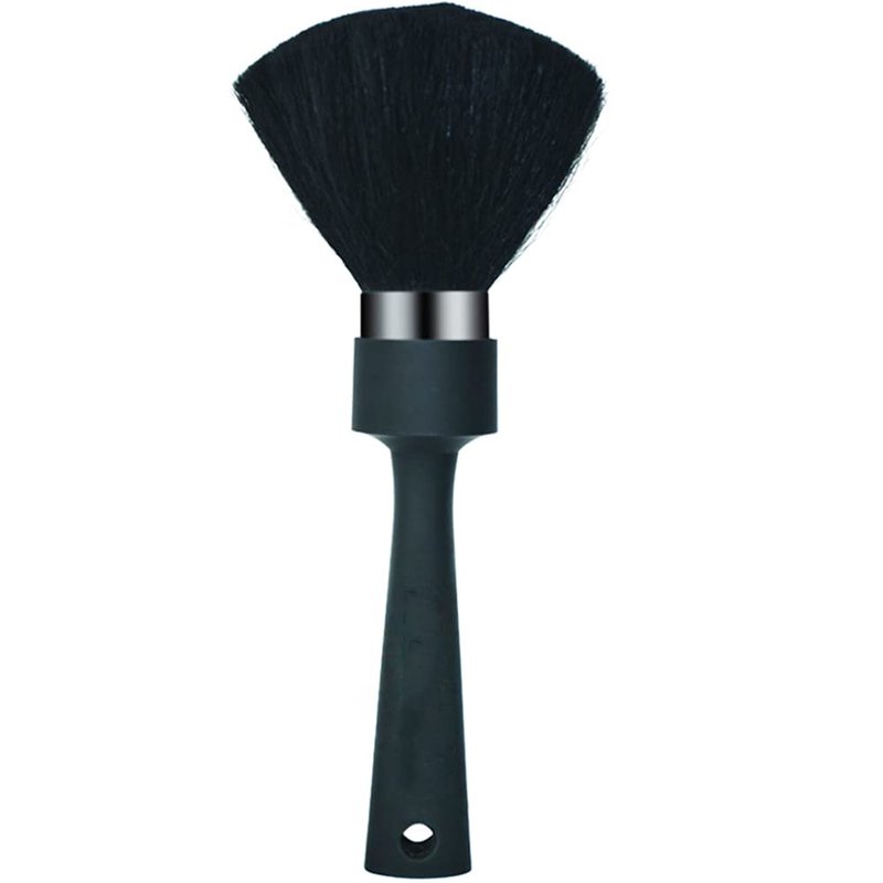 DOKKIA Barber Haircut Brush Neck Duster Hair Cutting Salon Hairdressing Cleaning Shaving Stylist Sweep Bristle (Black Handle Sweep Brush)