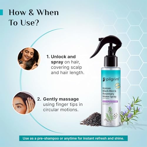 Pilgrim Rosemary & Rice Water Hair Spray with Biotin for Hair Growth (200ml)