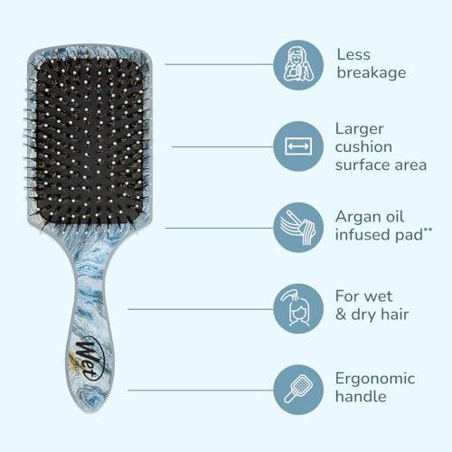 Wet Brush Paddle Shine Enhancer with Argan Oil - Distressed Wood - 1 Count