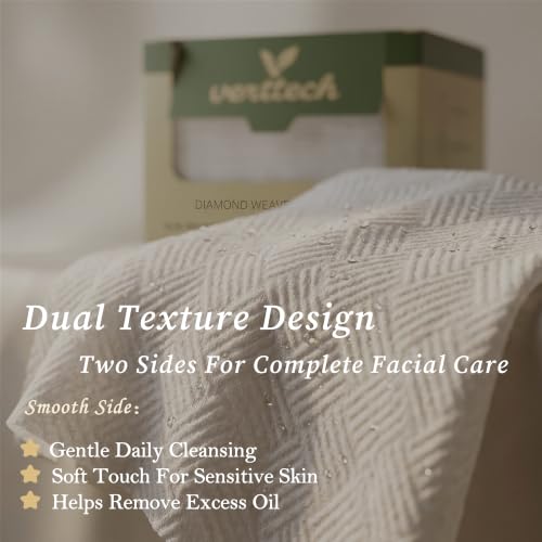 Verttech Disposable Face Towels XL (100 Count, 2 Pack) - Ultra Absorbent for Skincare & Makeup Removal