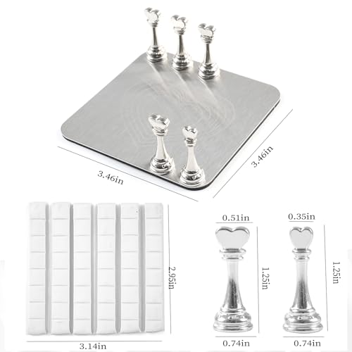 Lootaan Argent Heart Nail Holder for Painting & Press-Ons - Reusable Adhesive Nail Display Set