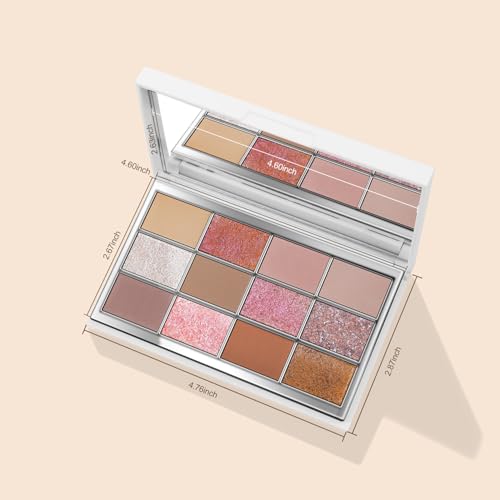 SZDYM Chameleon Eyeshadow Palette #02, 12-Color Duo Chrome Sparkle Set