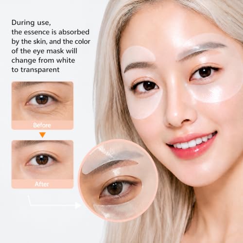 LLVYUO Rose Bio-Collagen Deep Eye Patches 14 Pairs, 6-in-1 Anti-Aging & Dark Circles
