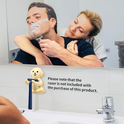 Pishovi Silicone Razor Holder Wall Hook – Waterproof Bathroom Organizer for Razors, Keys & More