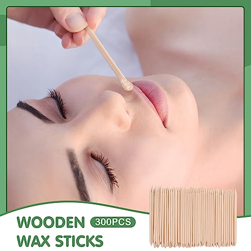 300 Wooden Wax Sticks for Eyebrow, Lip & Nose Waxing